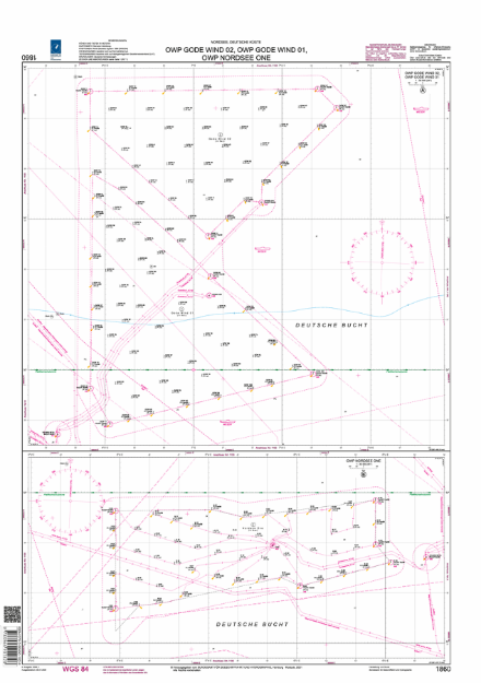 Duitse kaart 1860 - OWP Gode Wind 02, OWP Gode Wind 01, OWP Nordsee One